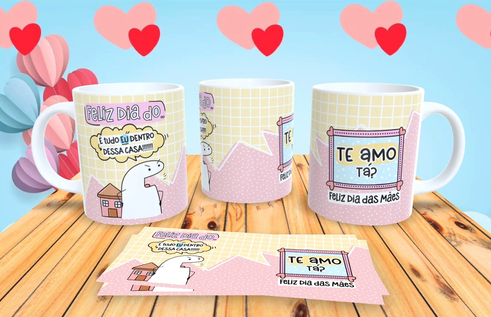 Caneca Flork Frase É Tudo Eu Nessa Casa Mãe