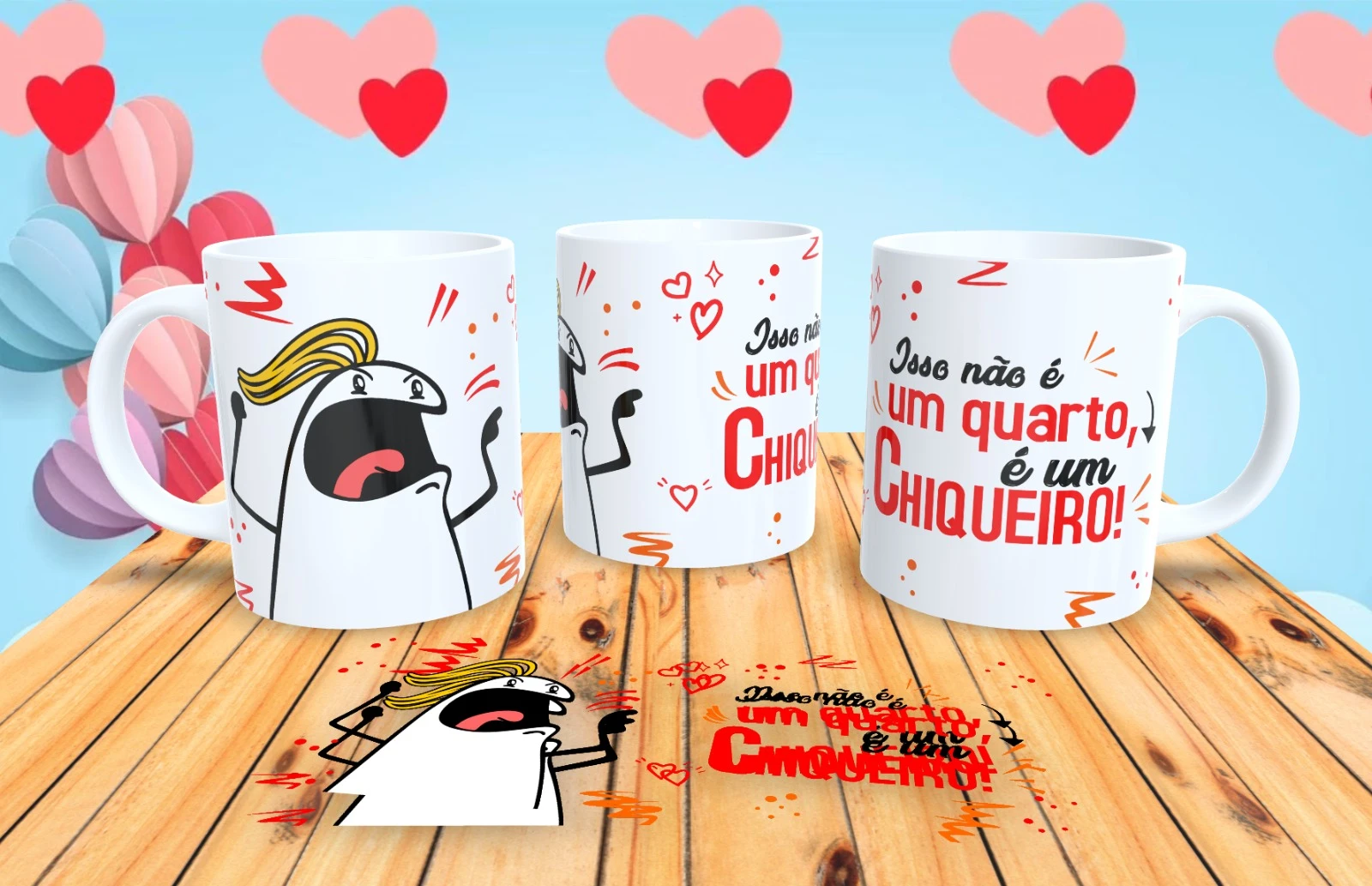 Caneca Flork Frase Isso é um quarto ou um chiqueiro Mãe