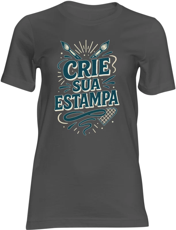 Camiseta Personalizada 100% Algodão Fio 30.1 – Cor Cinza