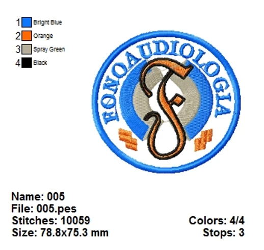 Matrizes de Bordado Profissões – Fonaldiologia (PES, JEF, DST, EXP)