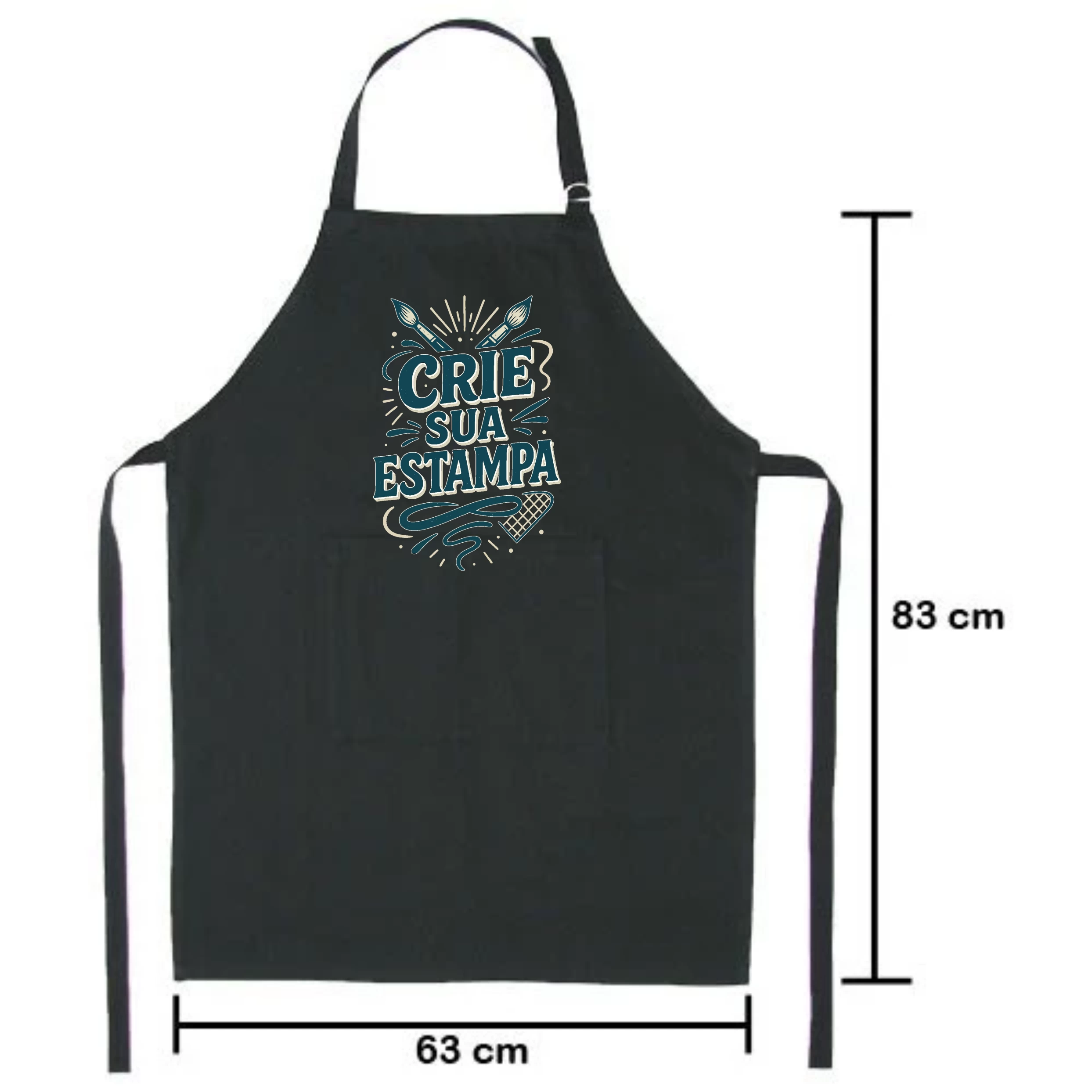 Avental Copa  Unissex-  Personalizado Oxford com Logo Nome ou Frase Profissional