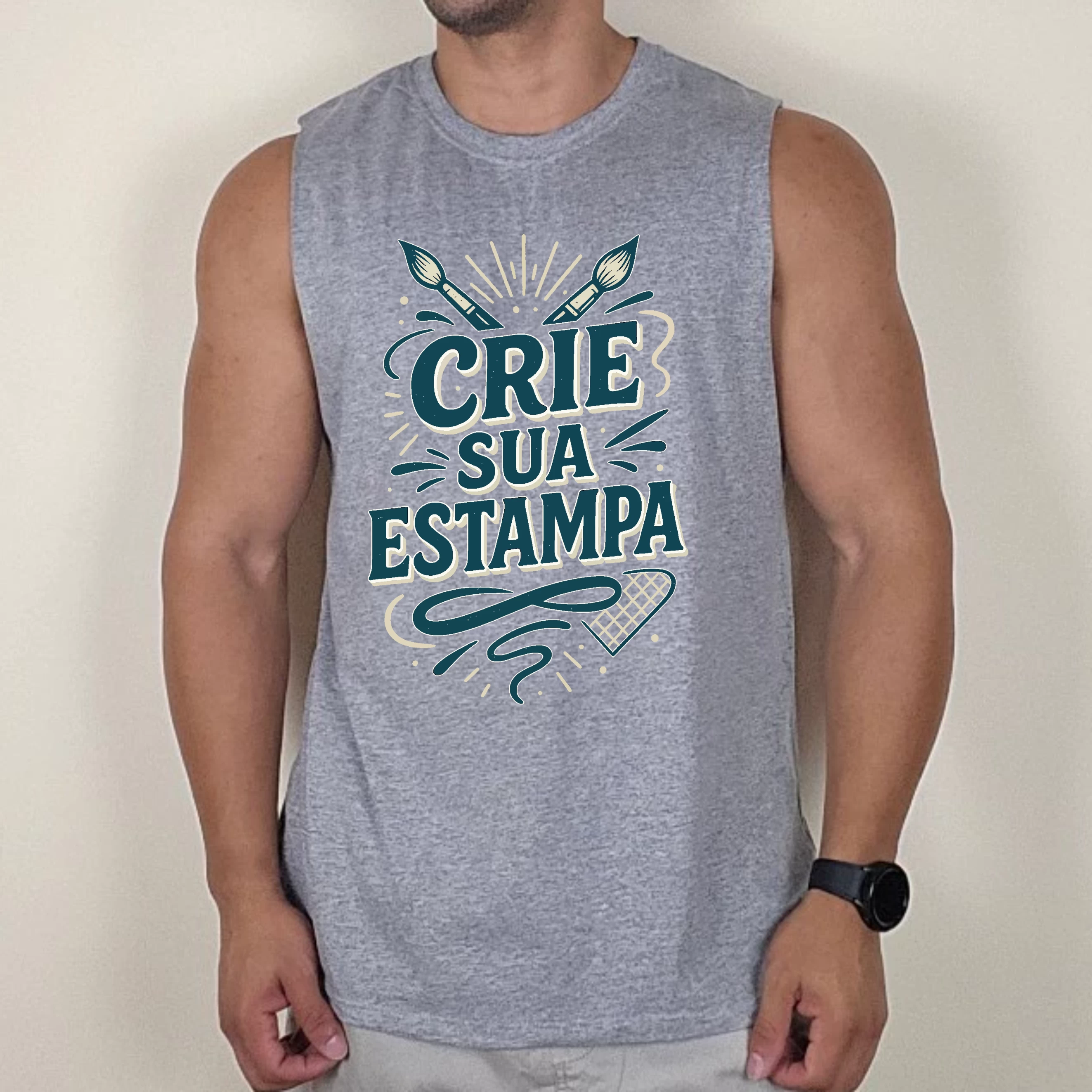 Regata machão 100% Algodão Personalizada Estampa Sob Medida