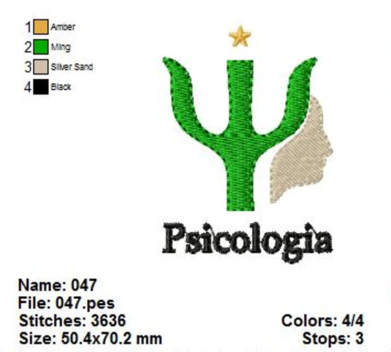 Matrizes de Bordado Profissões – Psicologia 2 (PES, JEF, DST, EXP)