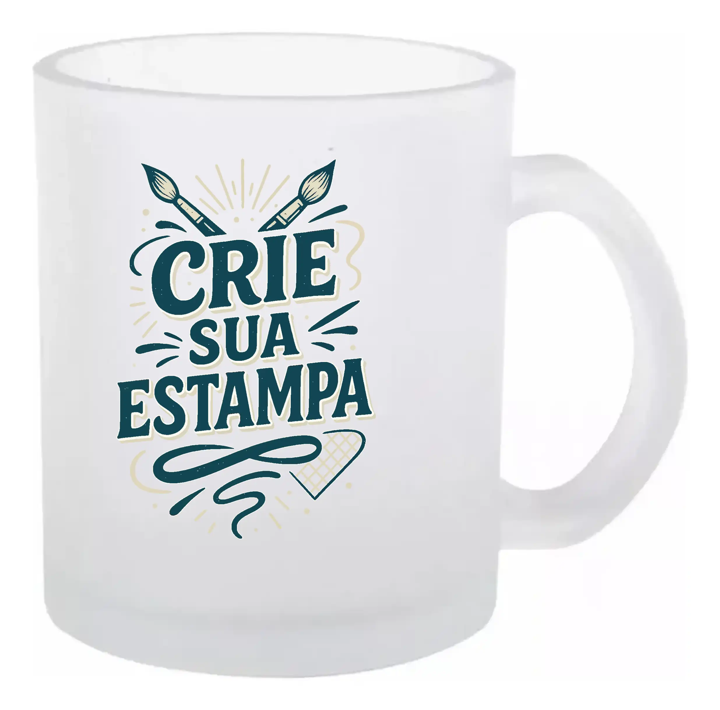 Caneca de Chopp em Vidro Fosco Jateado 325ml – Sublimação Personalizada