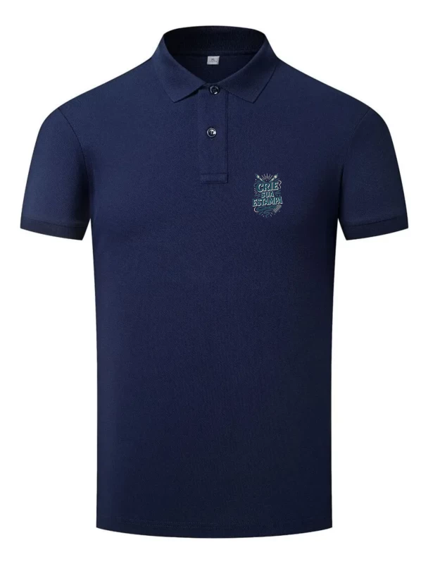 Camisa Polo Azul marinho Personalizada com Logo – Malha Piquet Uniforme Profissional