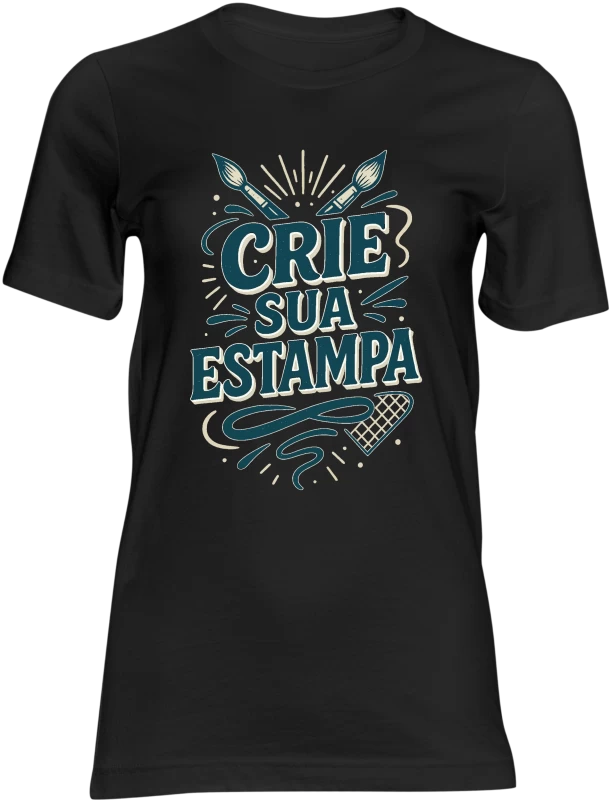Camiseta Personalizada 100% Algodão Fio 30.1 – Cor Preta