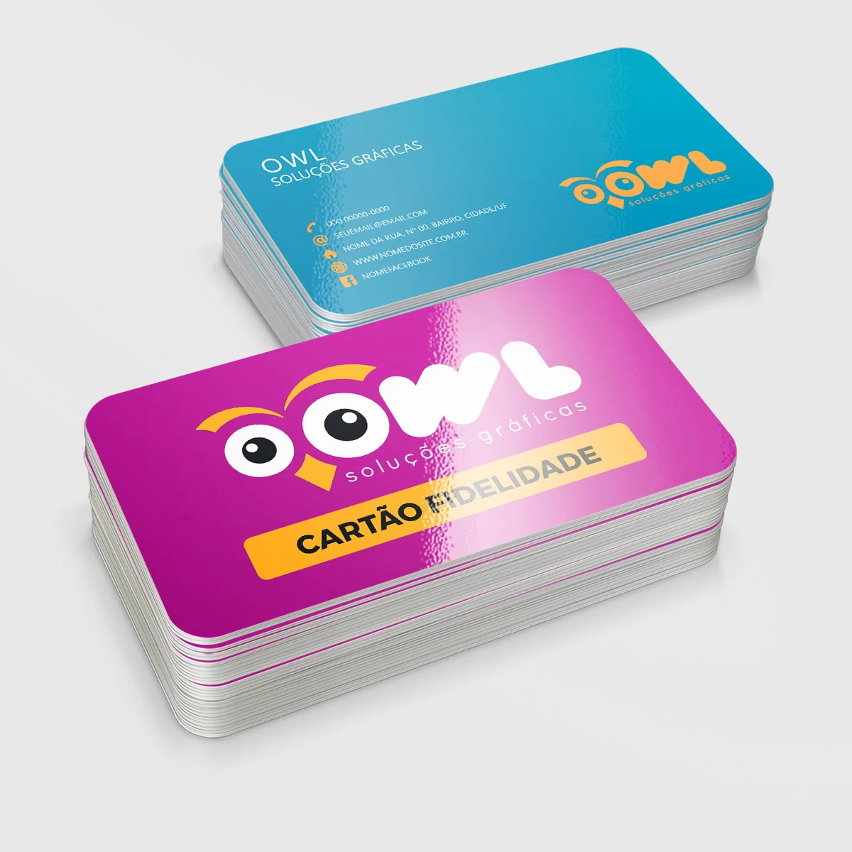 cartão PVC 5,5x9,5cm