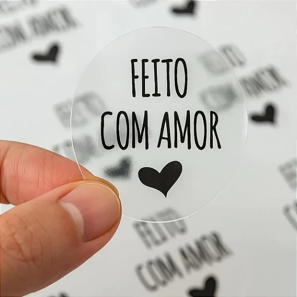 Cartela de Adesivo em Vinil Transparente