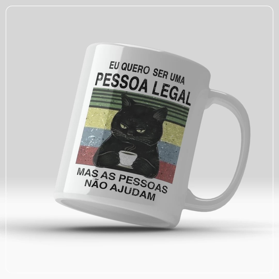 Caneca de gato-Pessoa legal