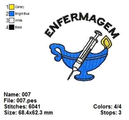 Matrizes de Bordado Profissões – Técnico de Enfermagem (PES, JEF, DST, EXP)