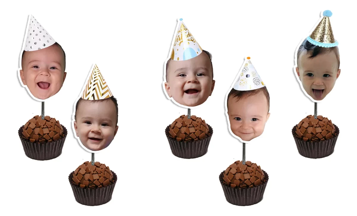 Topo de Brigadeiro em Papel Cartão – Personalizado para Festas e Eventos