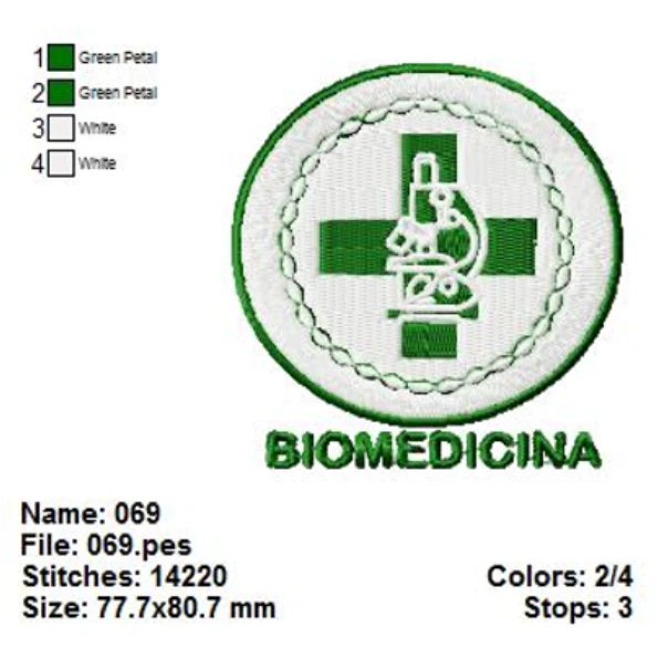 Matrizes de Bordado Profissões – Bio Medicina 2 (PES, JEF, DST, EXP)