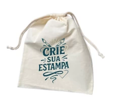 Saquinho de Algodão Cru 14x19cm Personalizado – Ecológico e Reutilizável