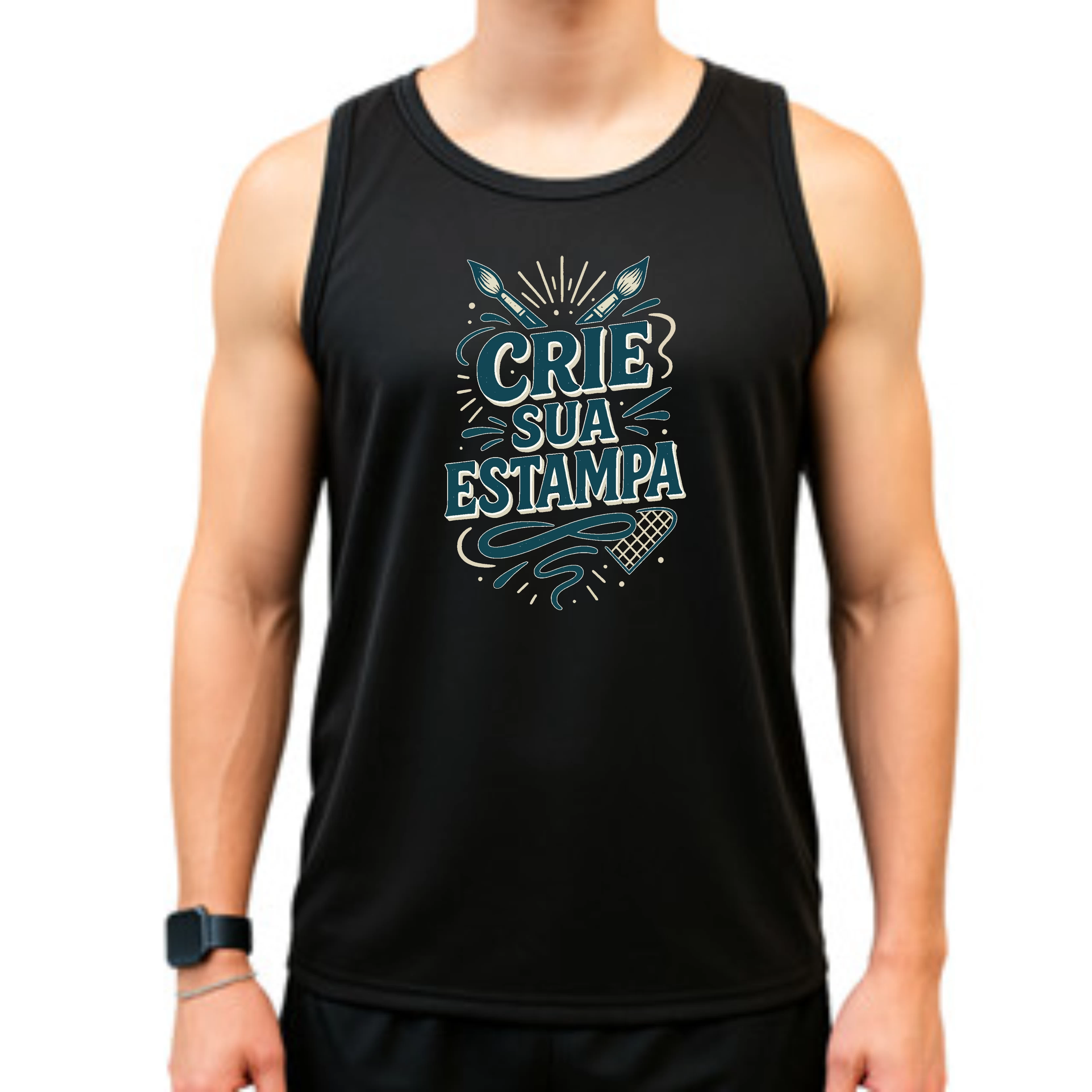 Regata 100% Algodão Personalizada Estampa Sob Medida