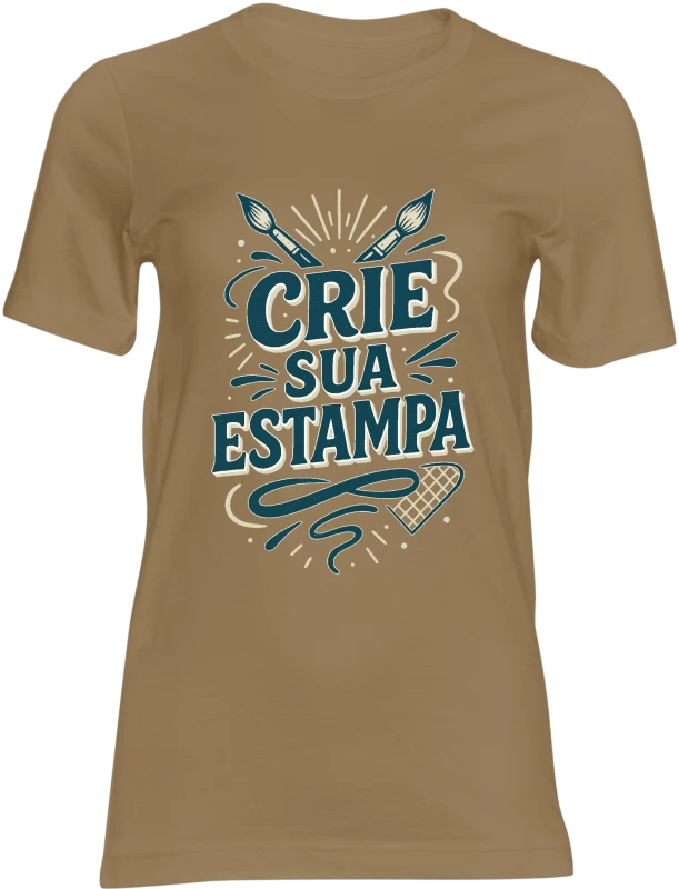 Camiseta Personalizada 100% Algodão Fio 30.1 – Cor Bege