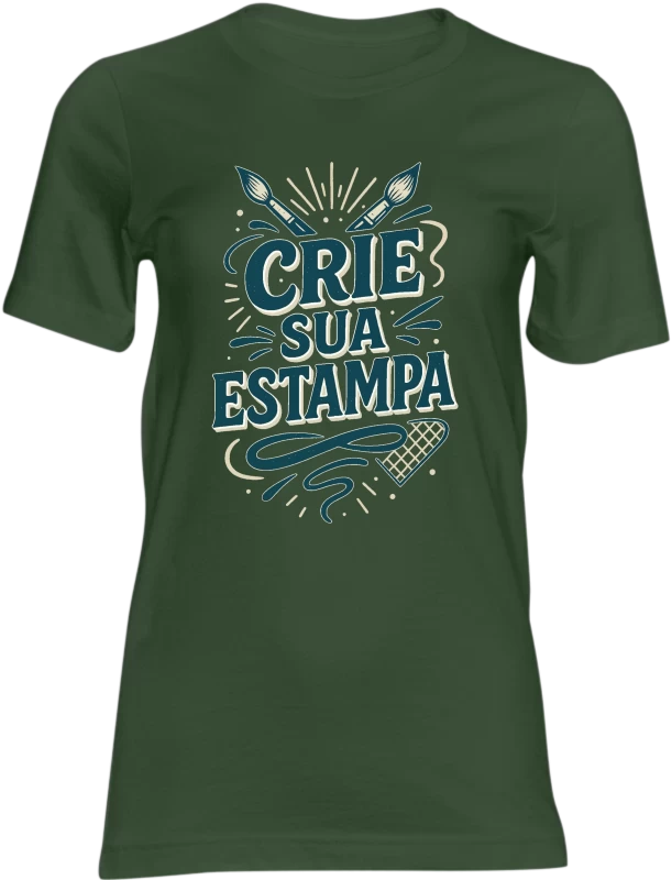 Camiseta Personalizada 100% Algodão Fio 30.1 – Cor Verde