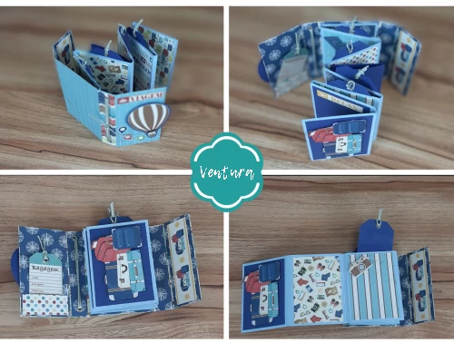 Mini Álbum de Scrapbook Artesanal – Para 10 Fotos | Presente Criativo e Personalizado