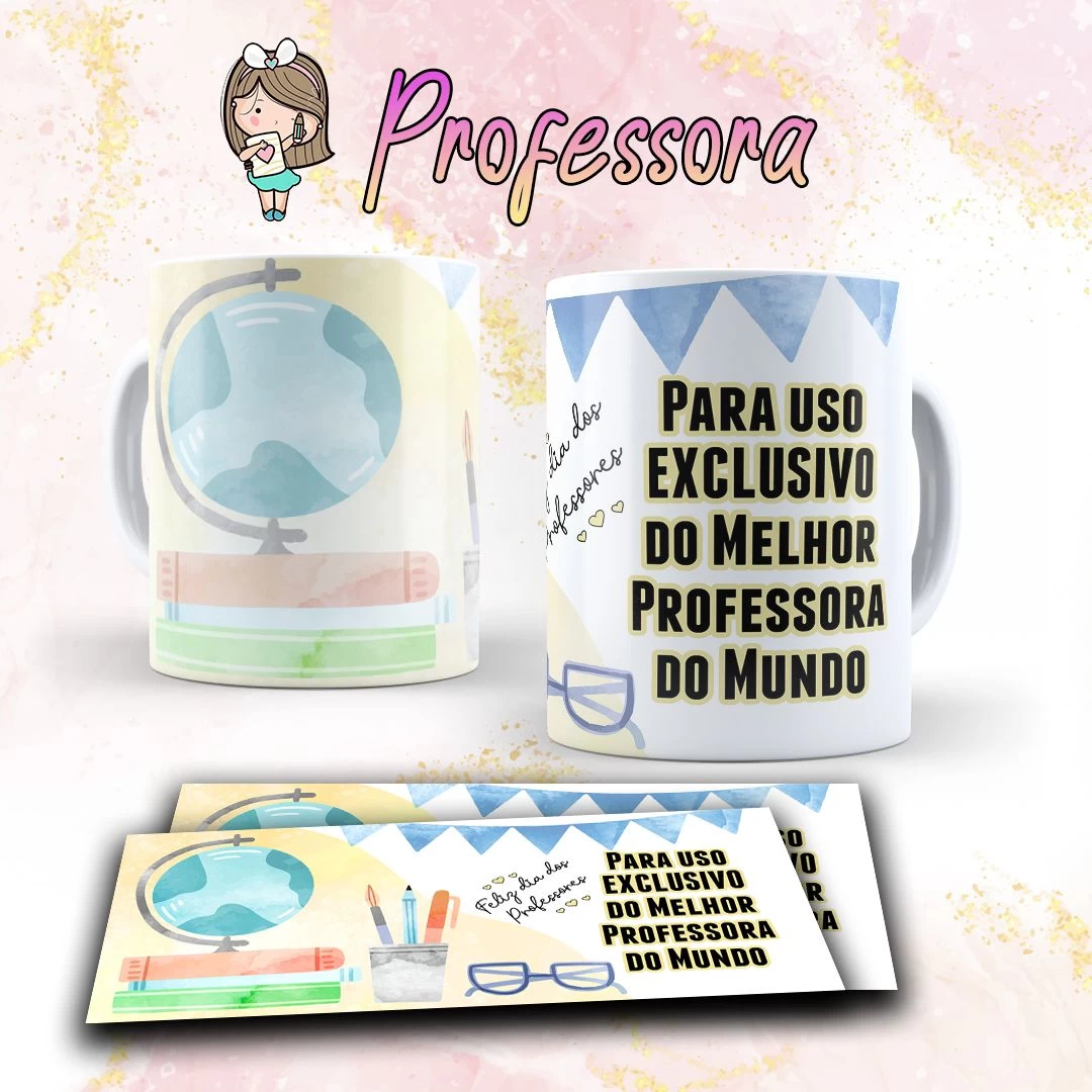 Caneca Dia dos Professores - Melhor professor do mundo