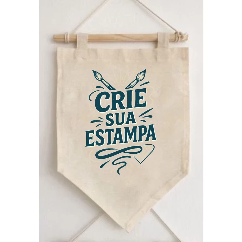 Flâmula Lisa 100% Algodão Cru 25x19cm Personalizada