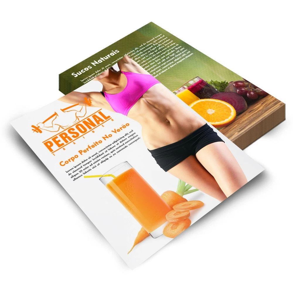 2500 Panfletos 10x15cm Papel Couché 120g Frente e Verso Colorido (4x4)