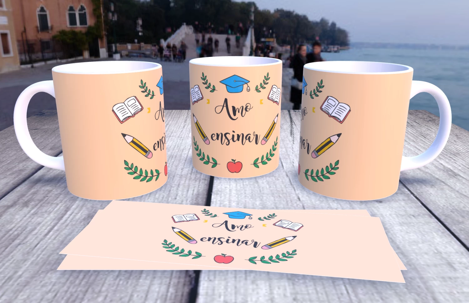 Caneca Dia dos Professores-  Amo ensinar