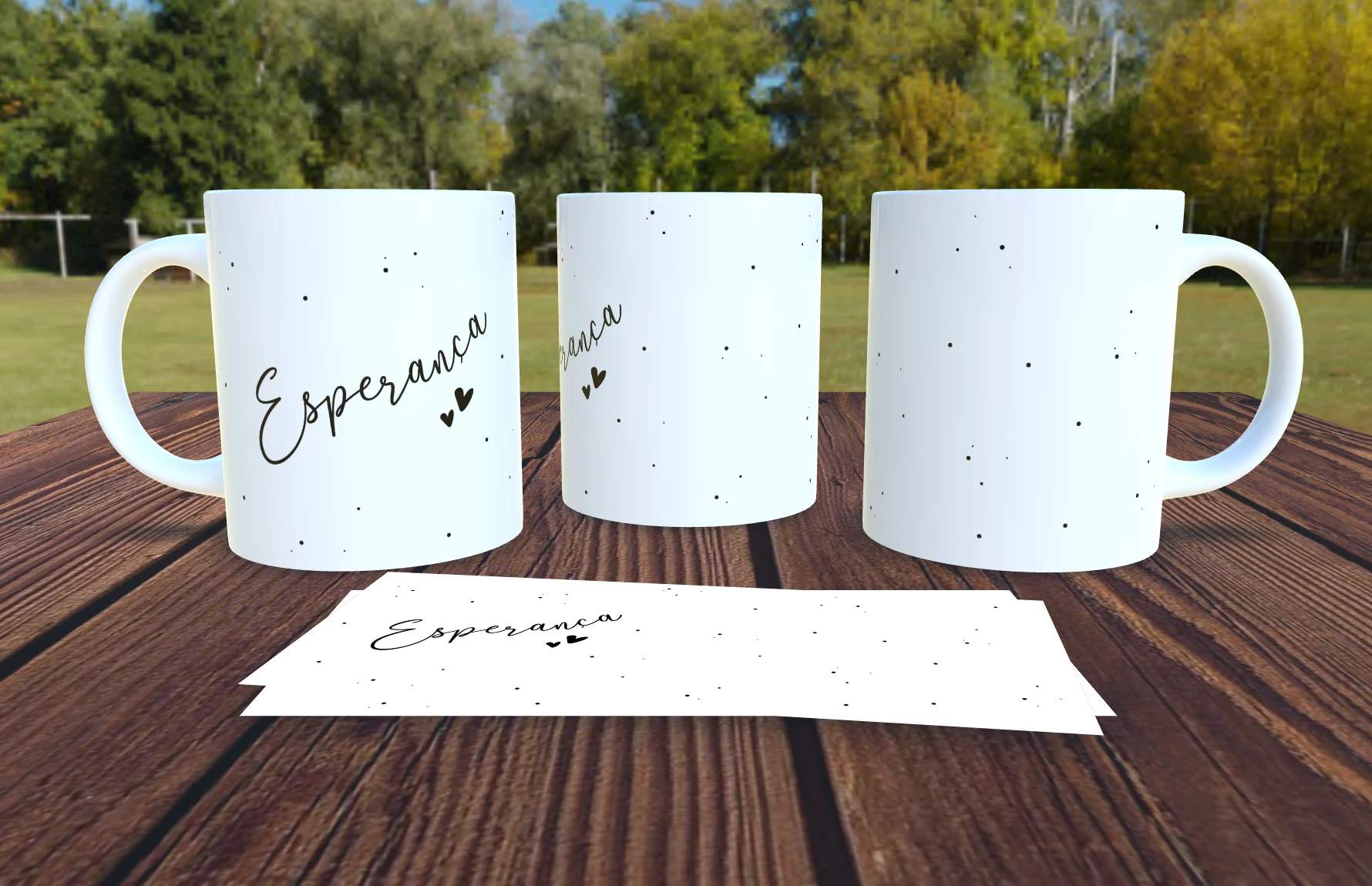 Caneca Personalizada Positividade Minimalista -  Esperança - Presente Criativo