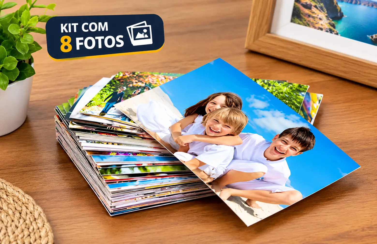8 Fotos 10x15cm em Papel Fotográfico 180g