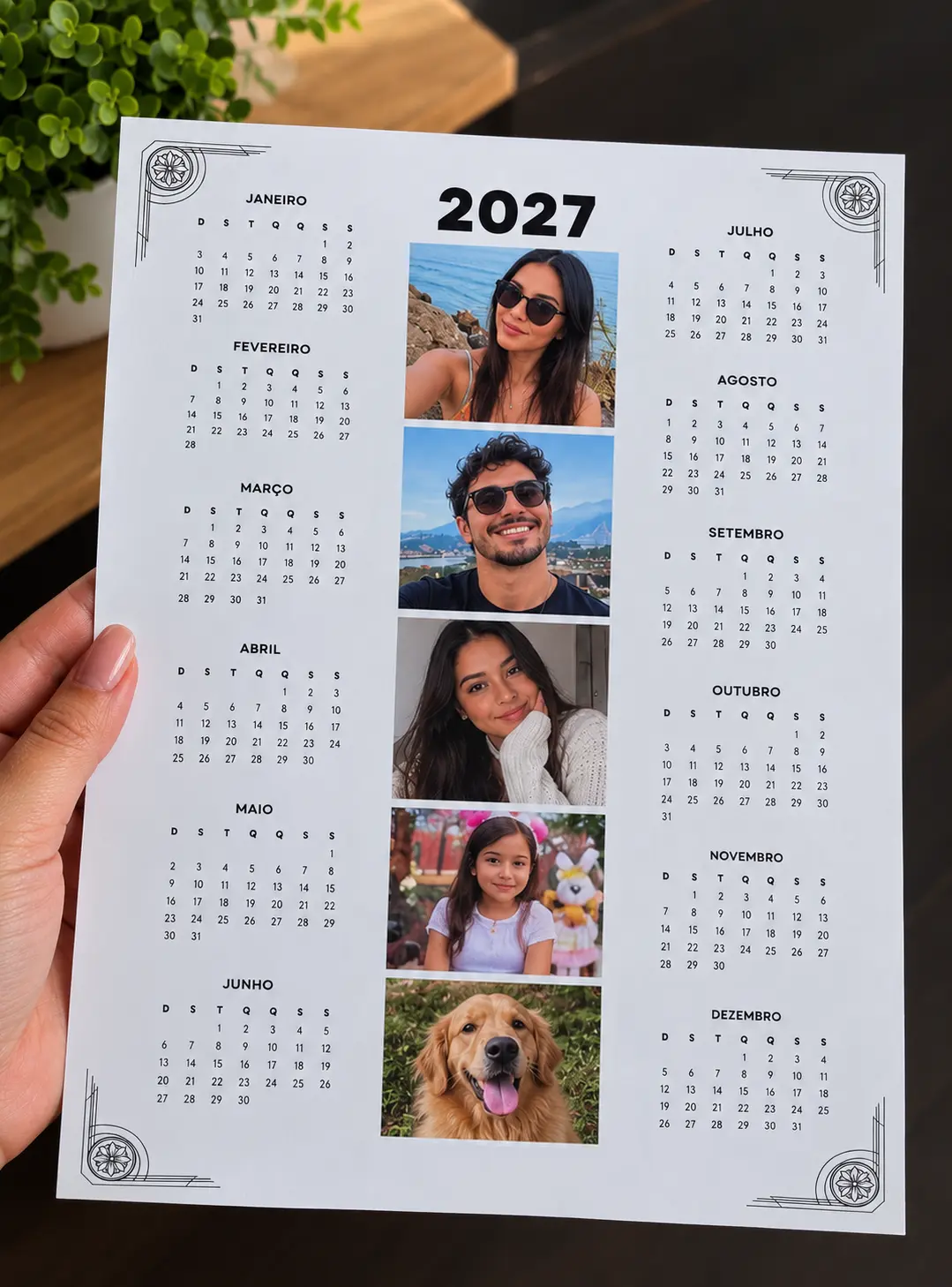 Calendário Personalizado com Foto 2027 — Lembrança Criativa para Presentear