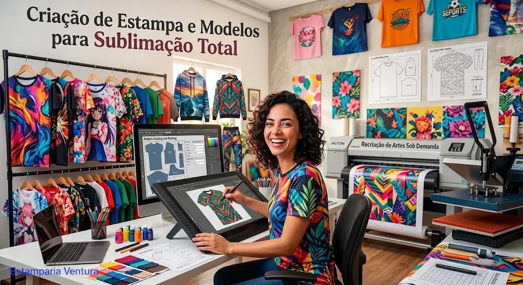 Criação de Estampa e Modelos para Sublimação Total – Recriação de Artes Sob Demanda