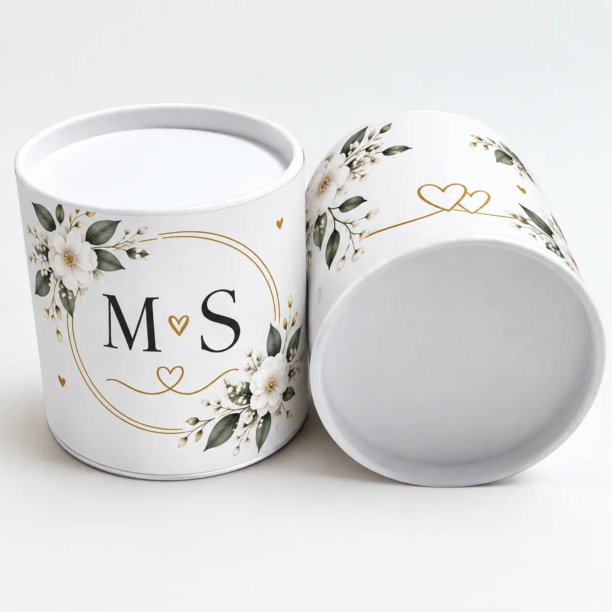 Kit 10 Tubolatas Kraft Personalizadas 8x8 cm com Tampa Plástica Colorida — Lembrancinhas e Brindes
