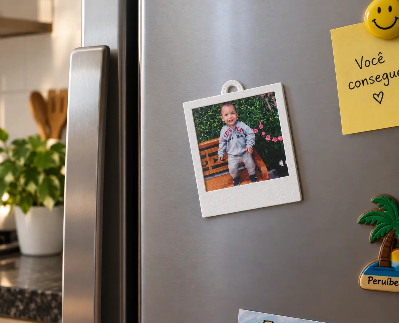 Foto Estilo Polaroid 3D Magnética Personalizada com Sua Foto