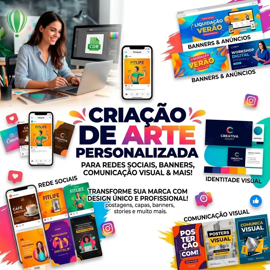 Criação de Arte Digital Sob Medida — Arquivos em PNG e CDR | Arte Exclusiva