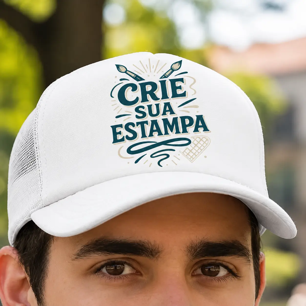Boné Estampado Unissex Liso com Aba Curva — Leve, Ajustável de 54 a 61 cm