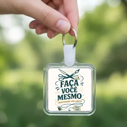 Chaveiro Personalizável 3x3 – Crie e Veja na Hora