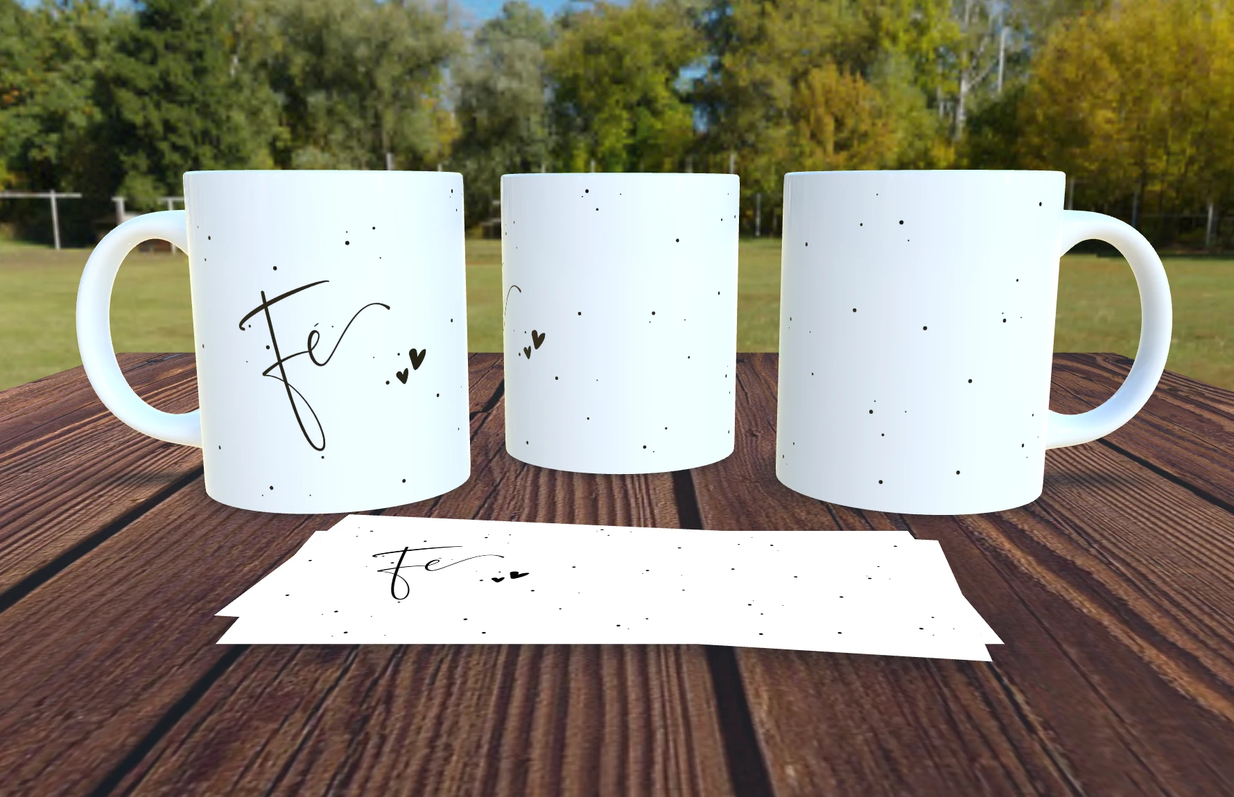 Caneca Personalizada Positividade Minimalista -  Fé  - Presente Criativo