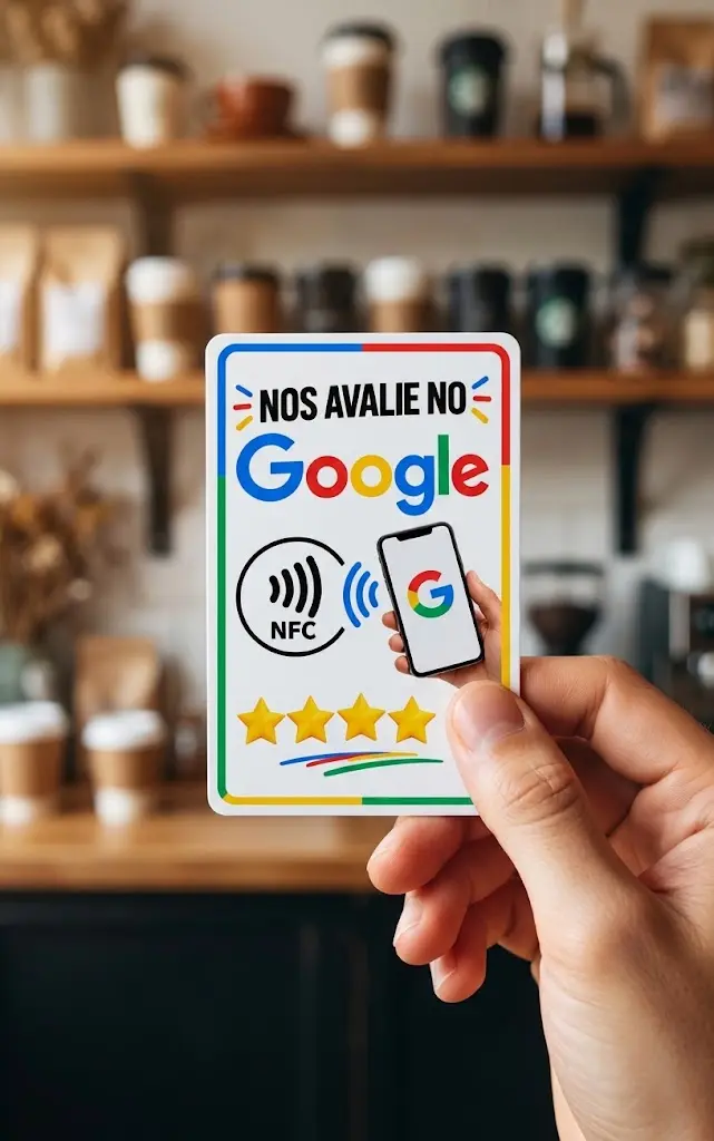 Cartão NFC de PVC para Avaliação do Google
