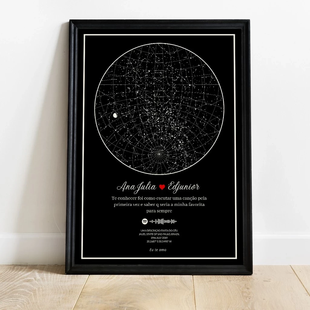 Quadro Mapa das Estrelas –  Personalizado