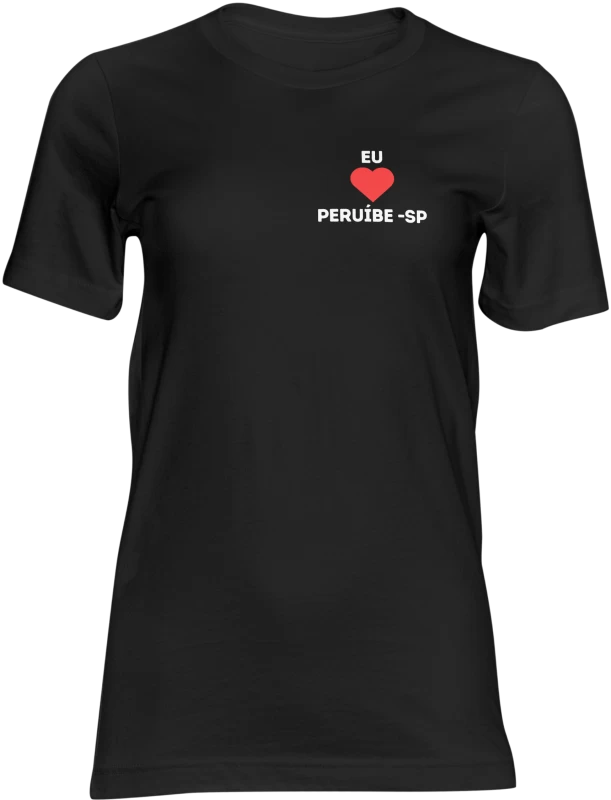 Camiseta Eu Amo Peruíbe – Estampa  "Eu ❤️ Peruíbe"